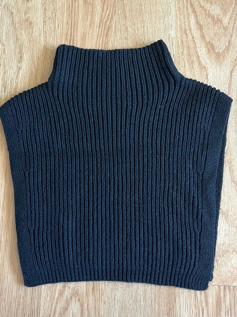 H&M Black Ribbed Knit Turtleneck Dickey Women’s One Size